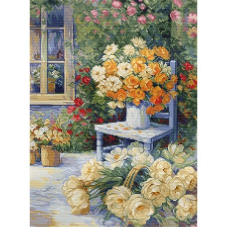 Luca-S Kit de broderie Coin jardin