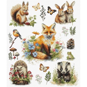 Luca-S Embroidery kit Forest Animals