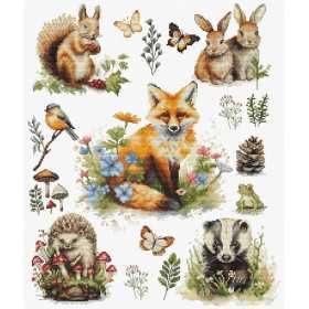 Luca-S Kit de broderie Animaux de la forêt