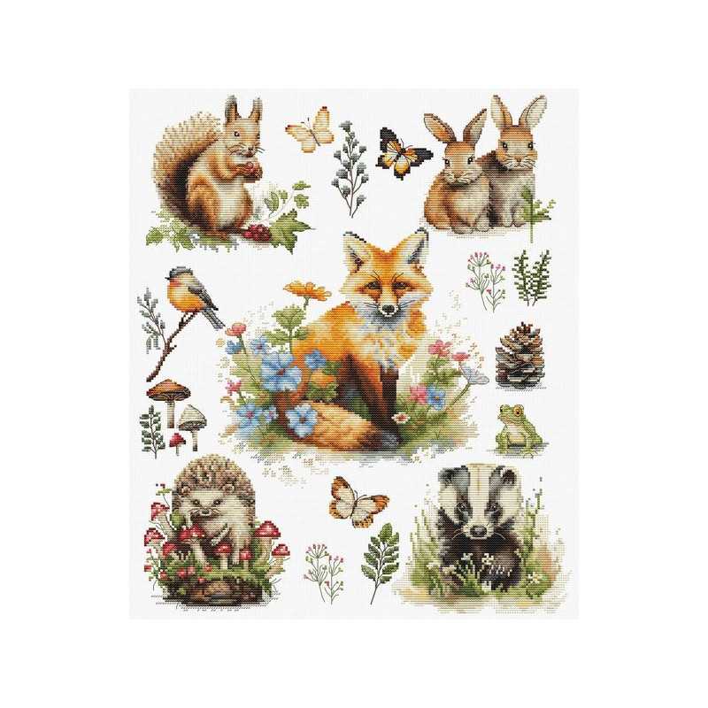 Embroidery kit Forest Animals Embroidery kit Forest Animals