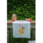 Loper kit Oranje bloemen en vlinders