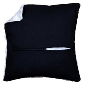 Cushion back with zipper - black
