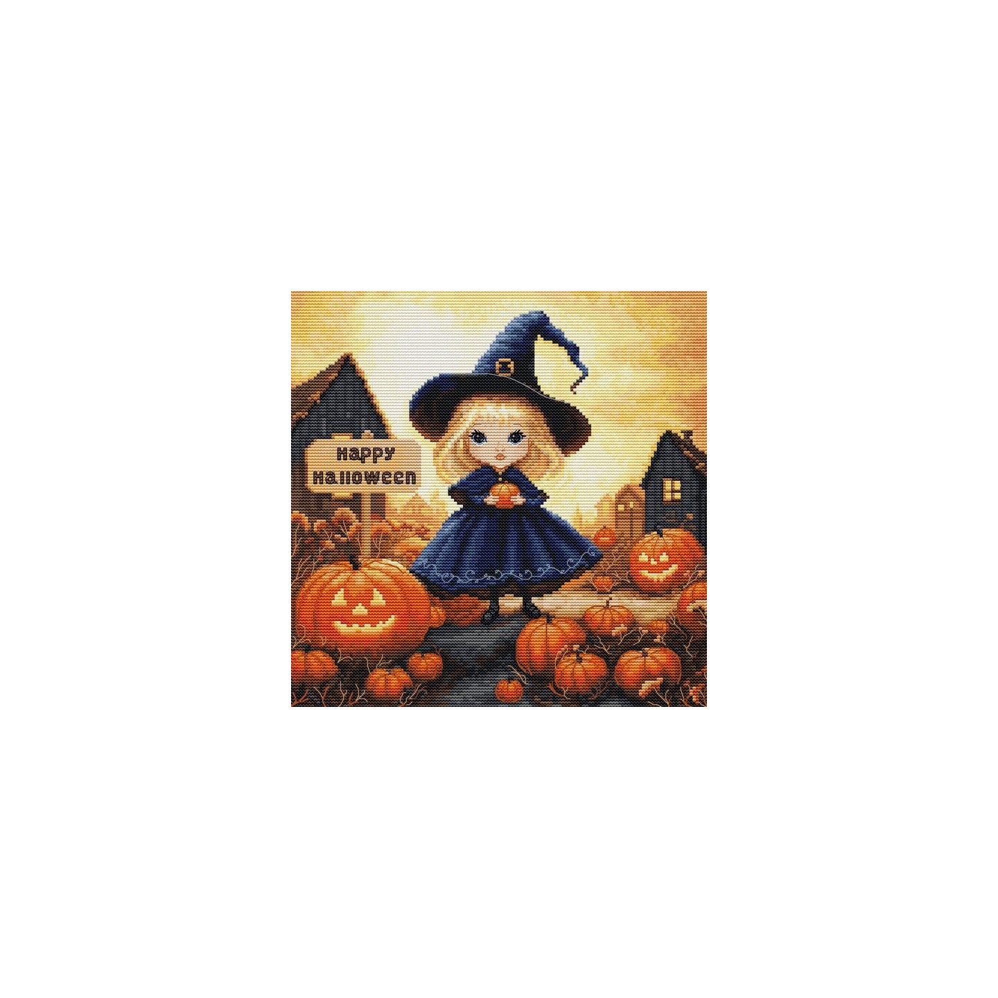 Luca-S Kit de broderie Happy Halloween