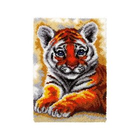 Knüpfformteppichpackung junger Tiger 4121