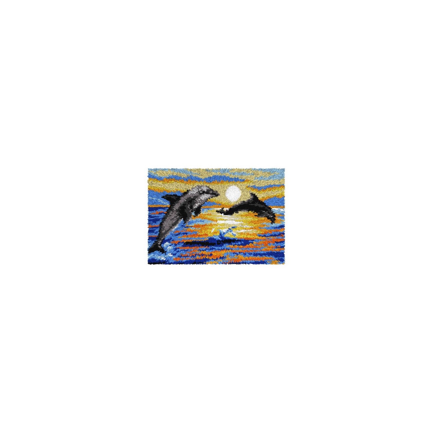 Kit tapis au point noué Dauphins 4196