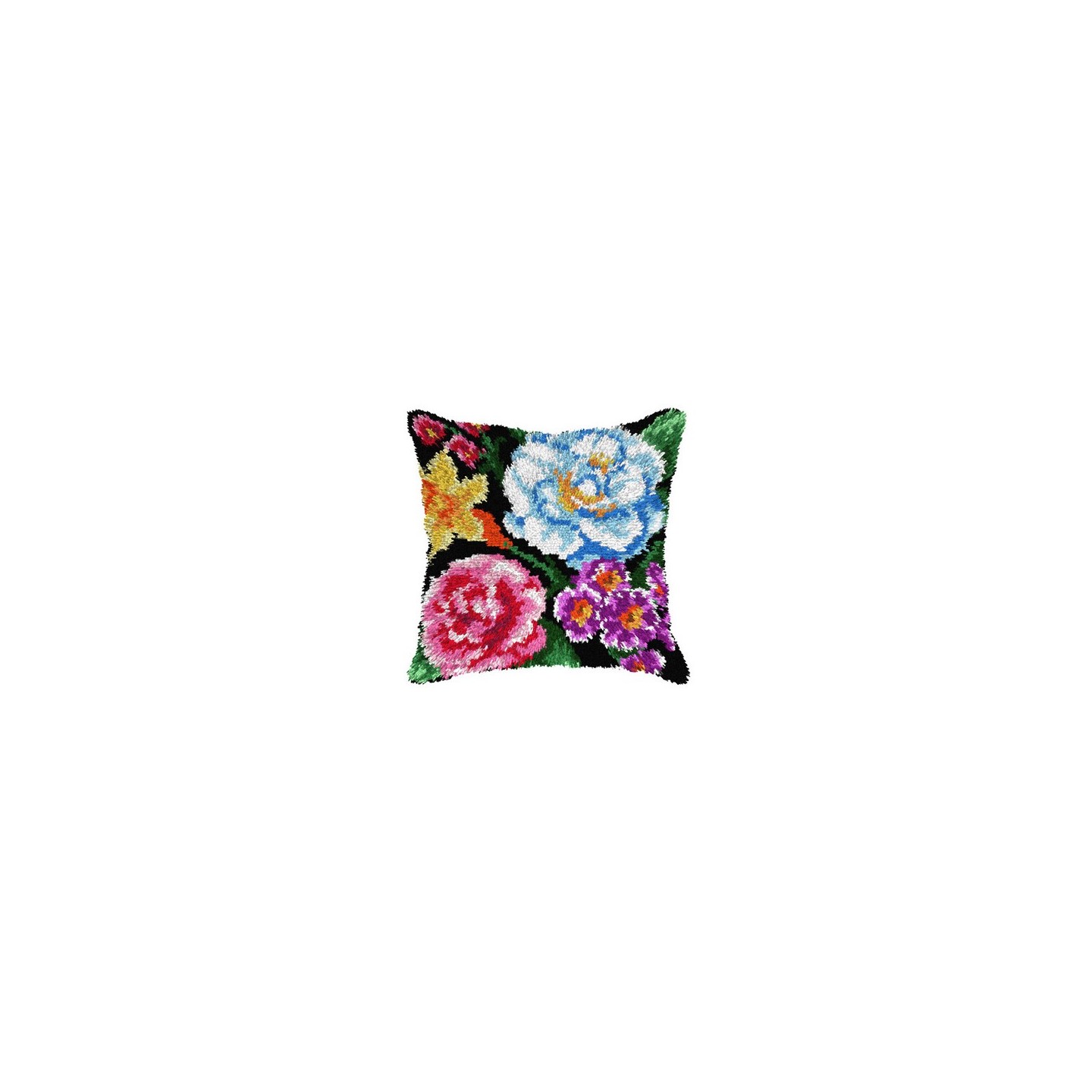 Kit coussin au point noué fleurs 4228
