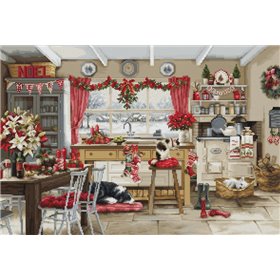 Luca-S Borduurpakket Kerstboerderijkeuken