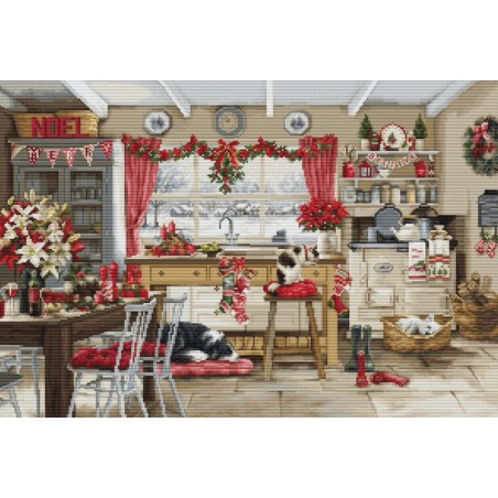 Luca-S Borduurpakket Kerstboerderijkeuken