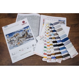 Luca-S Borduurpakket Kerstman express wit