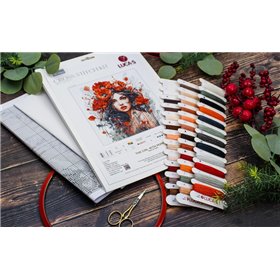 Embroidery kit The Girl With Poppies