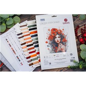 Embroidery kit The Girl With Poppies Embroidery kit The Girl With Poppies