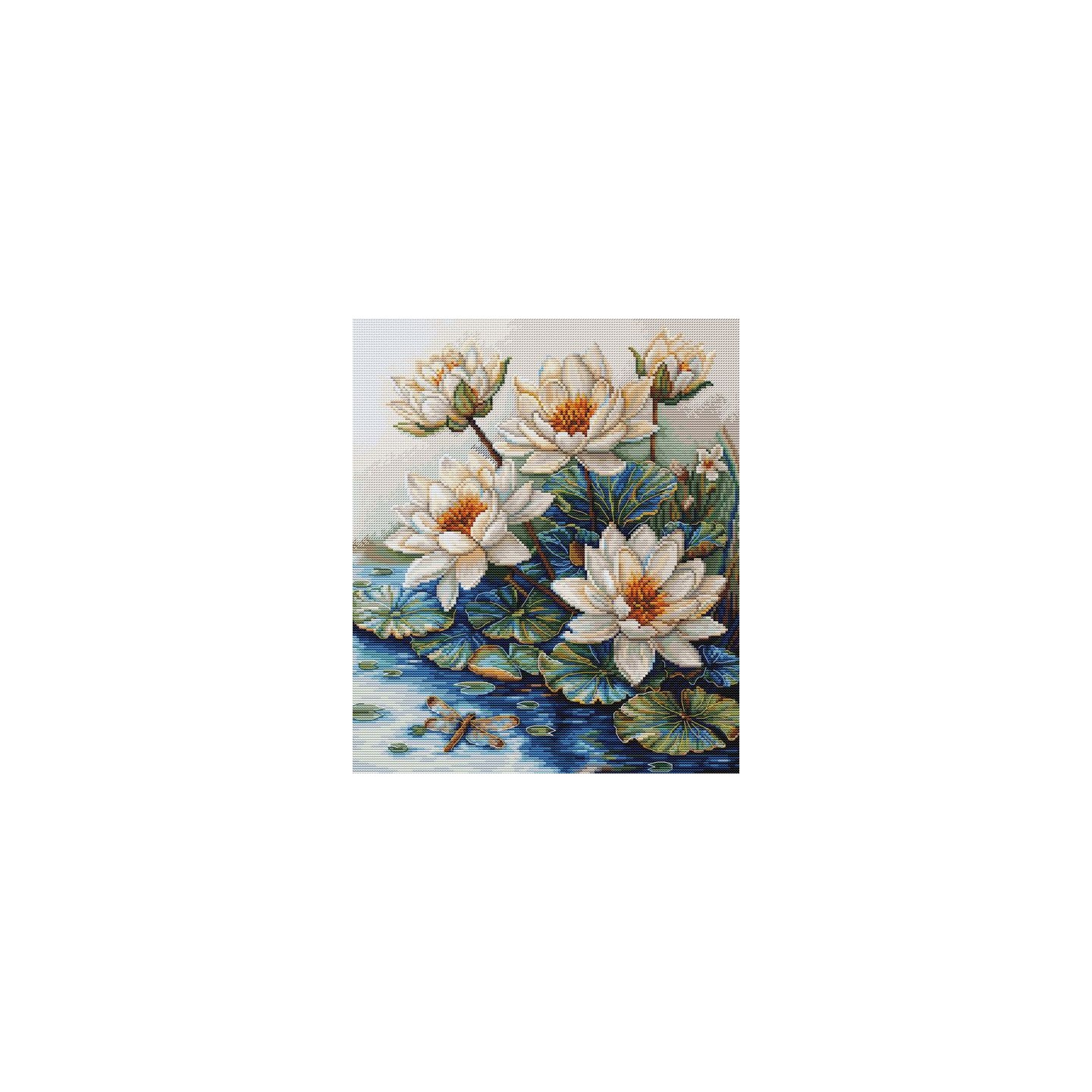 Luca-S Embroidery kit Lake With Water Lilies