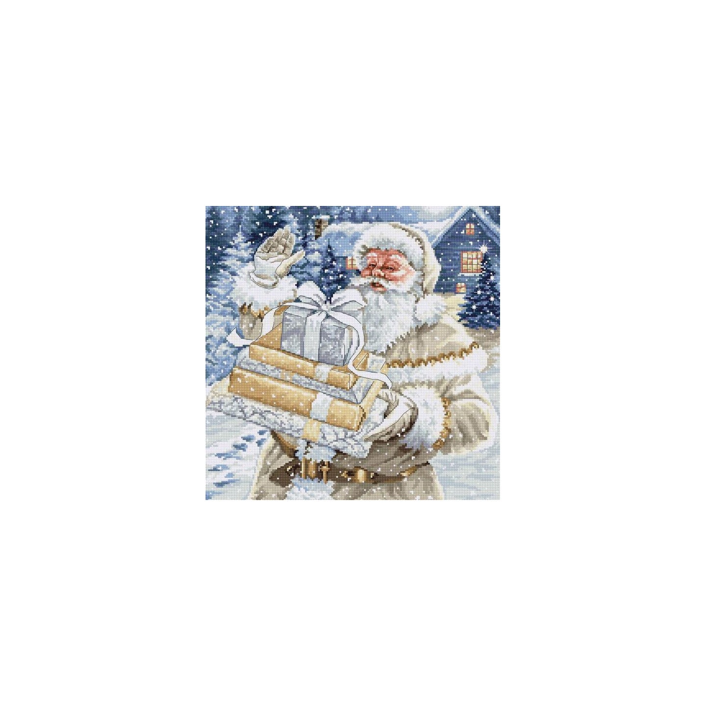 Luca-S Kit de broderie Père Noël et cadeaux