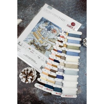 Luca-S Stickset Weihnachtsmann und Geschenke