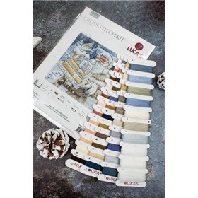Stickset Weihnachtsmann und Geschenke