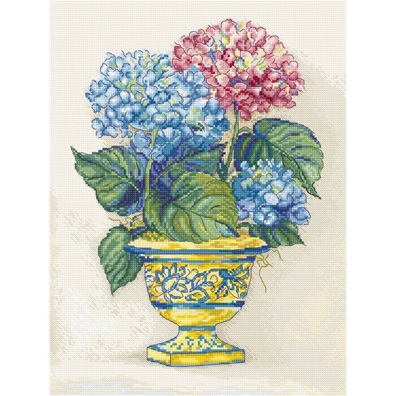 Borduurpakket Hydrangea Bloeit