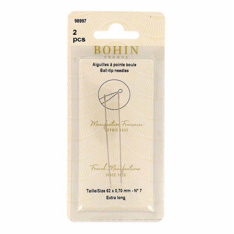 Aiguilles à pointe boule Bohin 62 X 0.70 mm