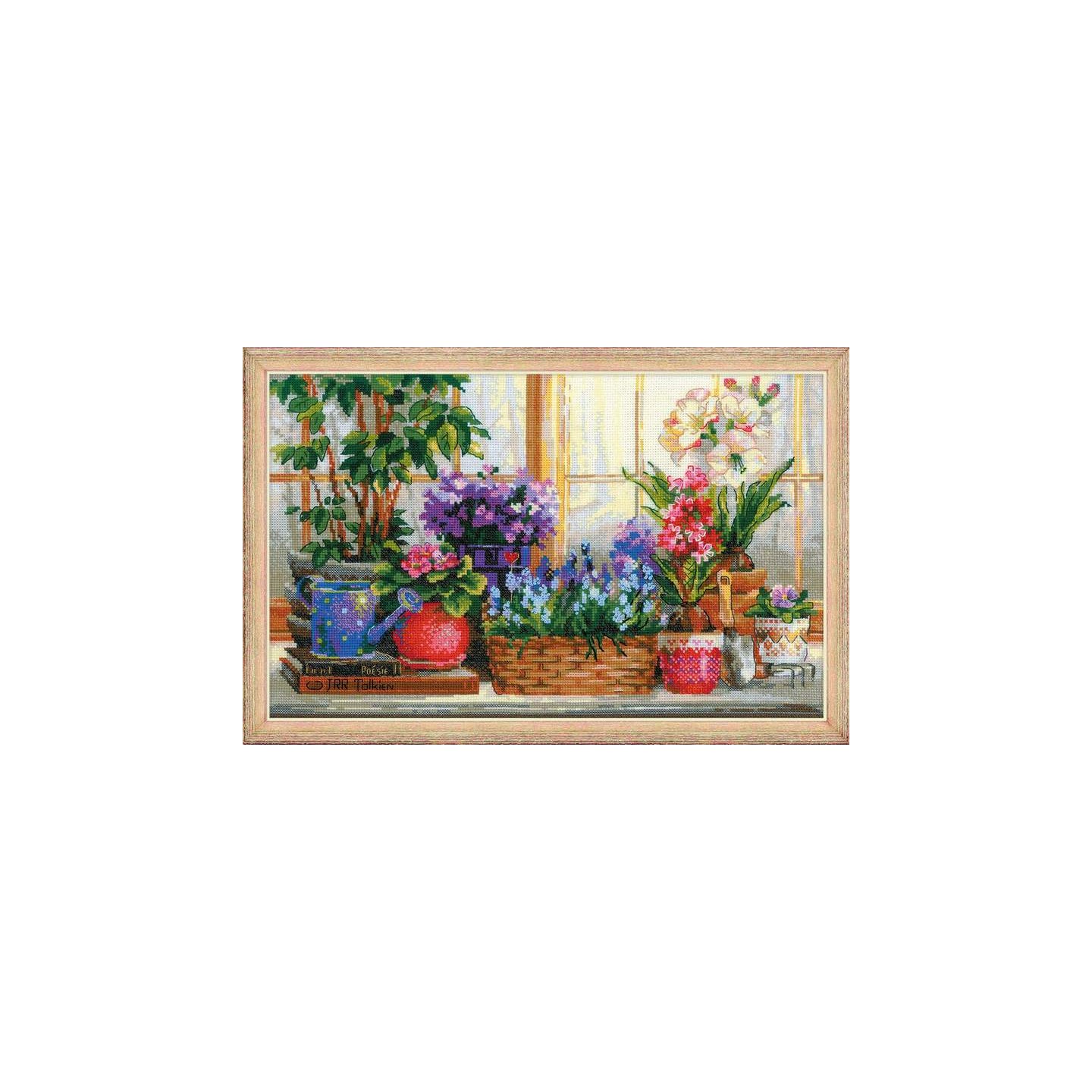 Riolis Embroidery kit Windowsill with Flowers