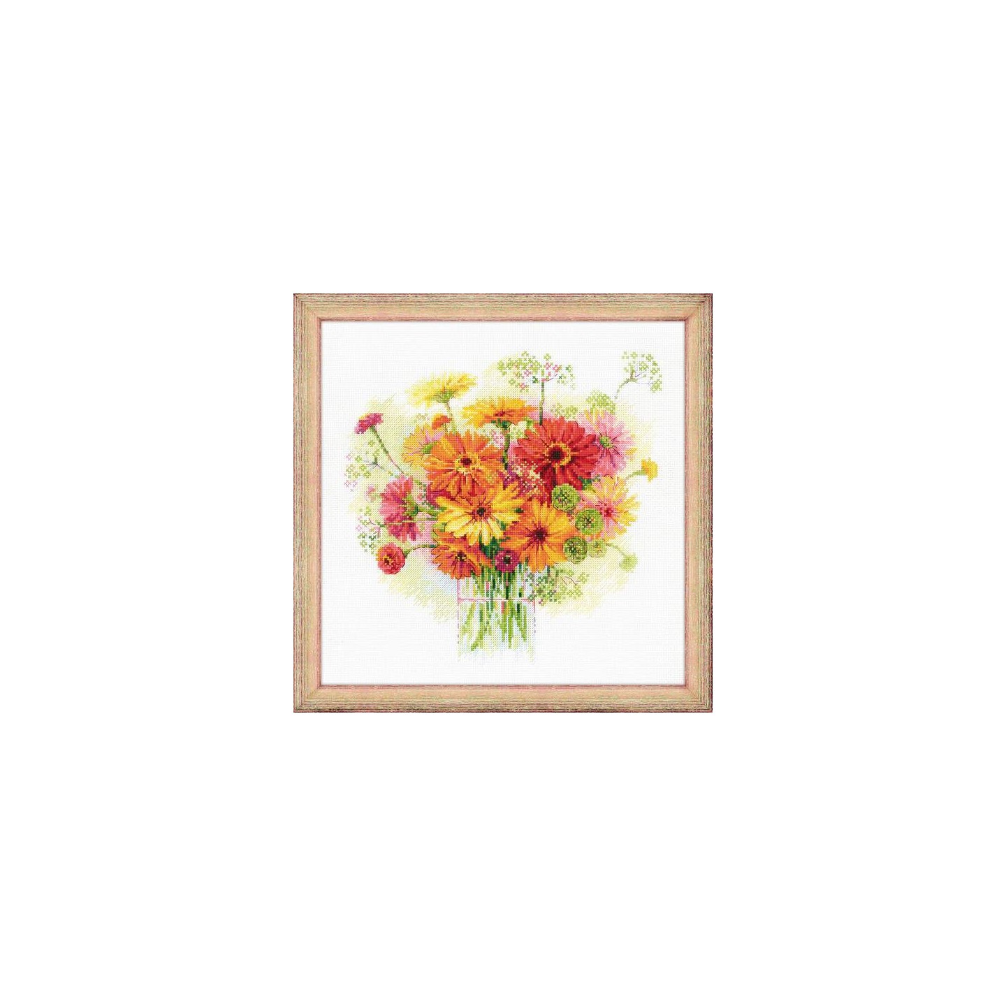 Riolis Embroidery kit Watercolor Gerberas
