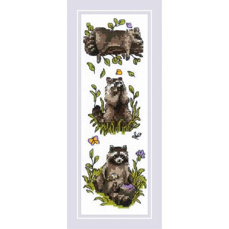 Embroidery kit Three Raccoons Embroidery kit Three Raccoons