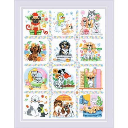Riolis Stickset Hundekalender