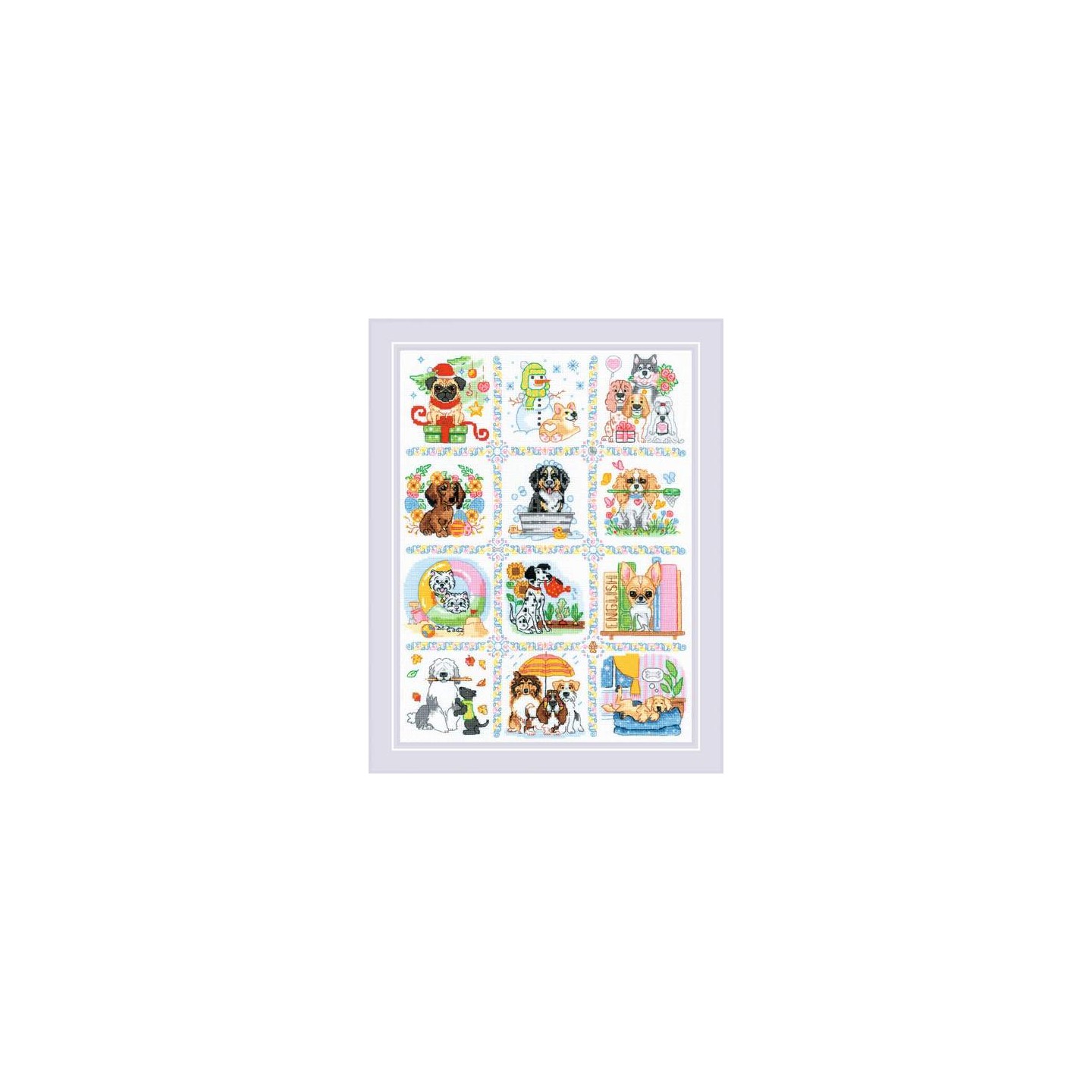 Riolis Borduurpakket Honden Kalender