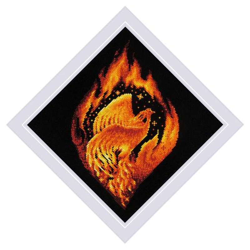 Borduurpakket Vlammende Phoenix Borduurpakket Vlammende Phoenix