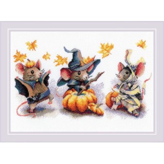 Riolis Embroidery kit Spooky Mouse Trio