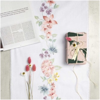 Table runner kit Hydrangea wreath