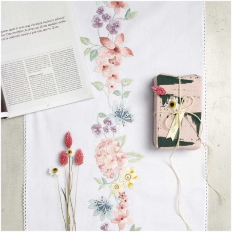Table runner kit Hydrangea wreath