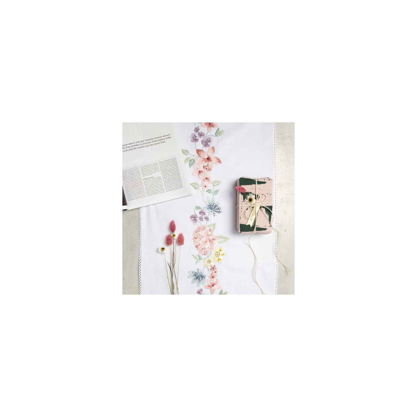 Table runner kit Hydrangea wreath
