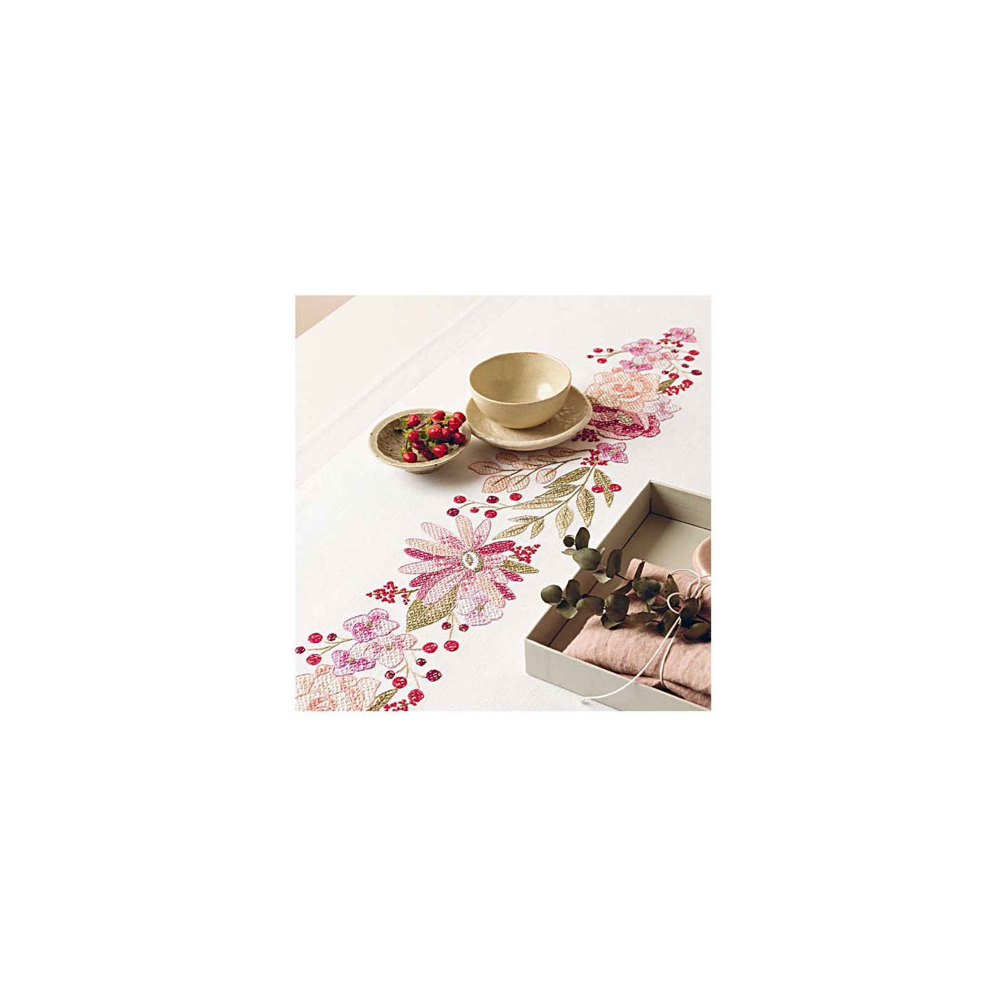 Kit chemin de table couronne d'automne