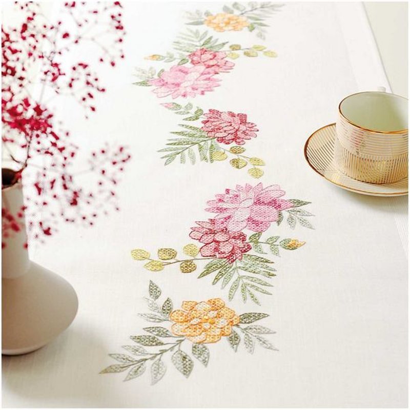 Kit chemin de table chrysanthèmes Kit chemin de table chrysanthèmes