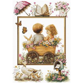 Luca-S Kit de broderie Les aventures des petits