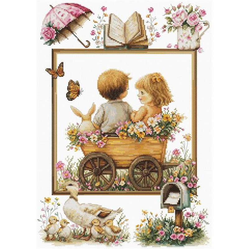 Kit de broderie Les aventures des petits Kit de broderie Les aventures des petits