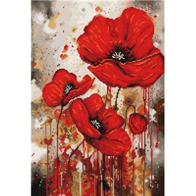 Luca-S Kit de broderie La vibration des coquelicots