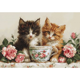 Luca-S Kit de broderie Deux chatons