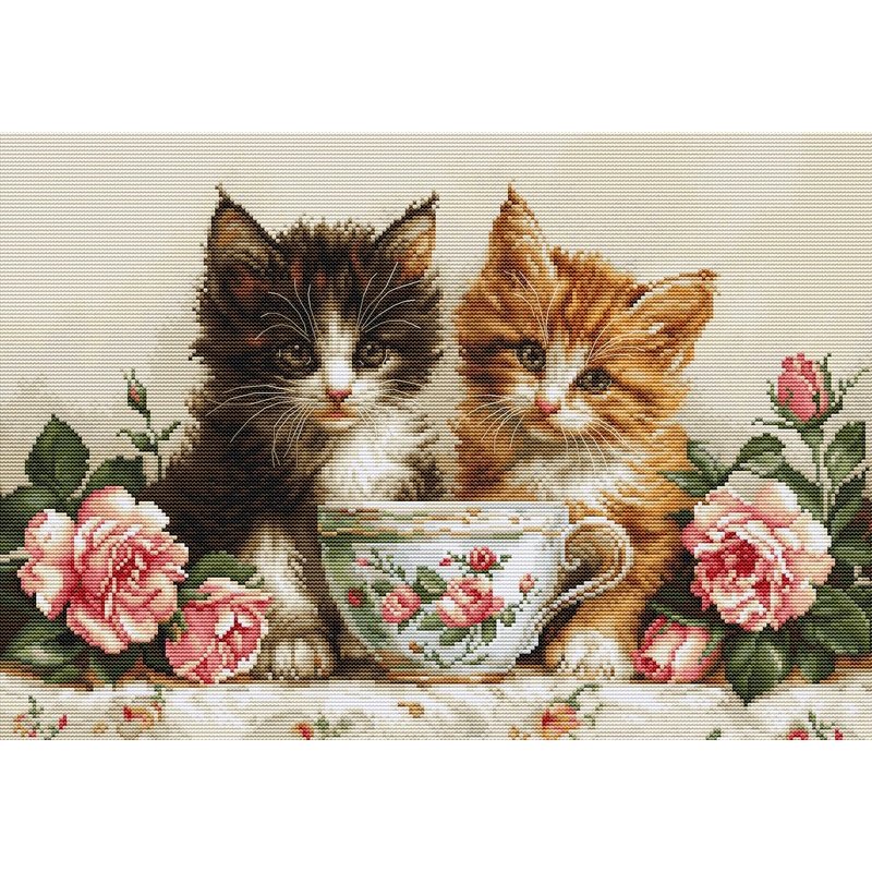 Embroidery kit Two Kitens Embroidery kit Two Kitens