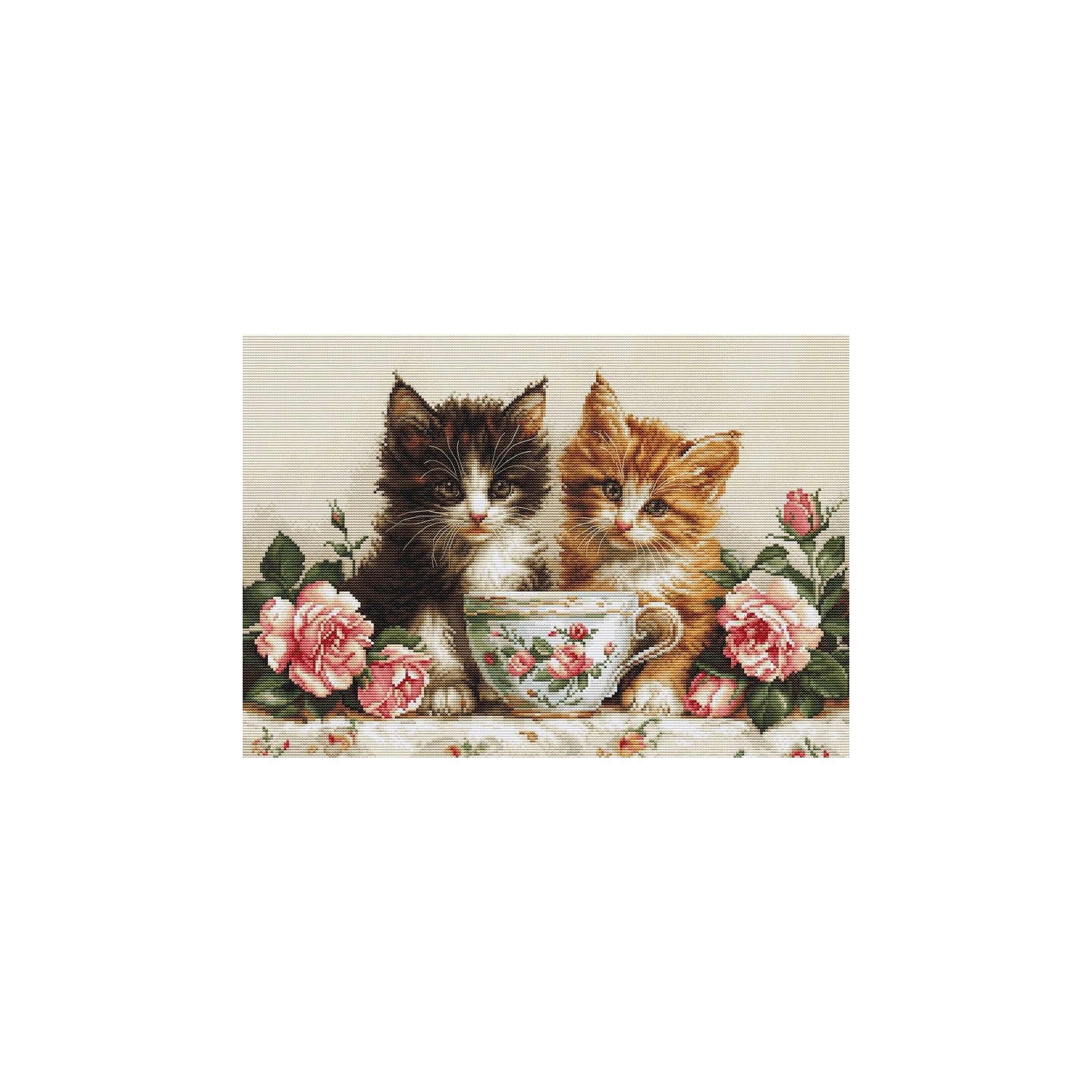 Luca-S Kit de broderie Deux chatons