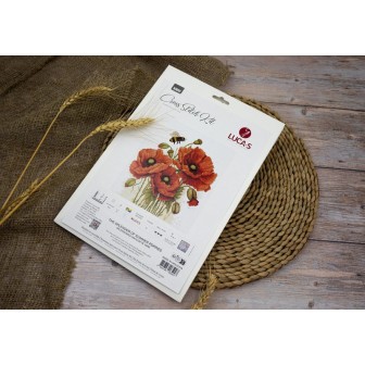 Luca-S Kit de broderie La splendeur des coquelicots d'été