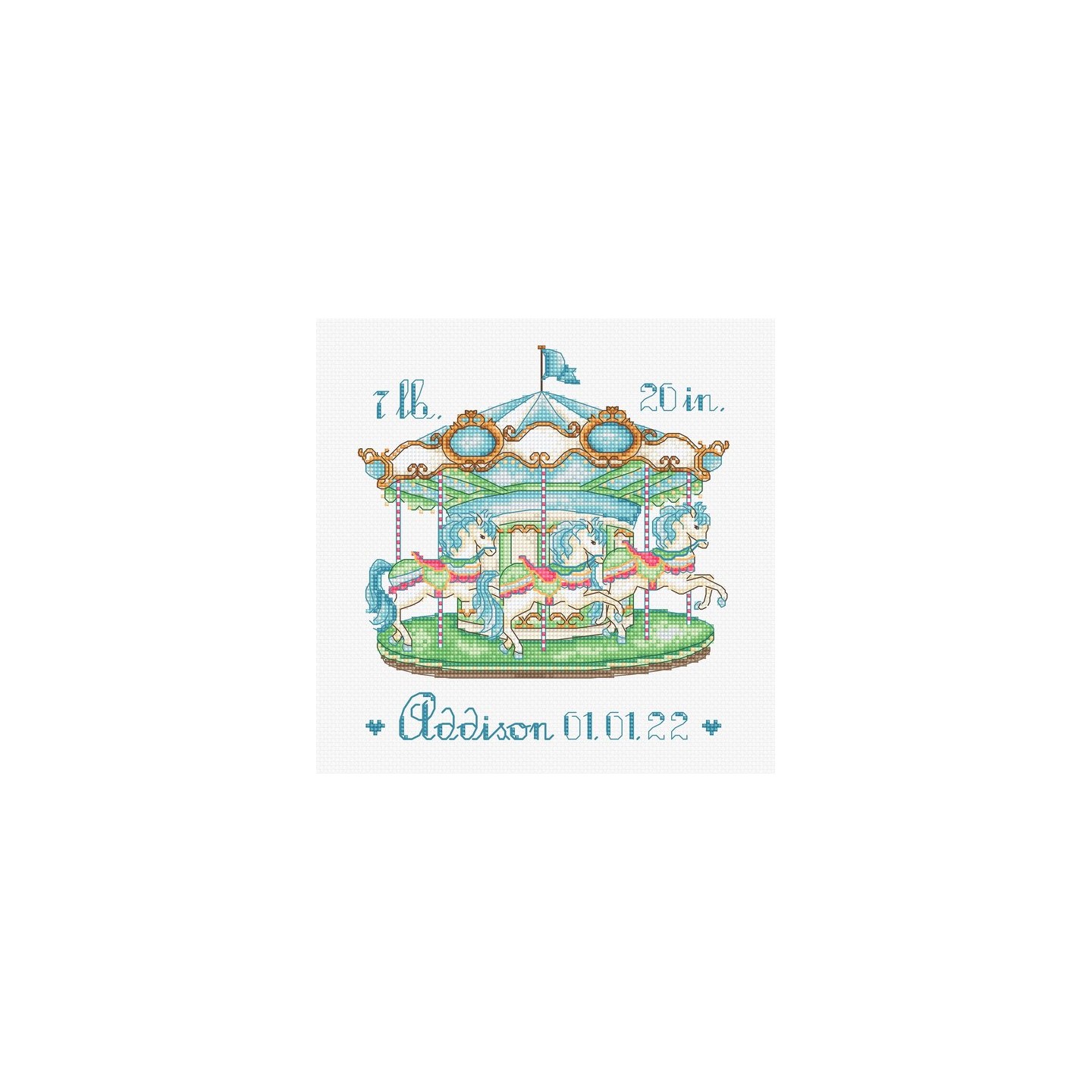 Borduurpakket Baby Carrousel