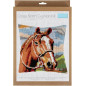 Borduurkussen Bruin paard Borduurkussen Bruin paard