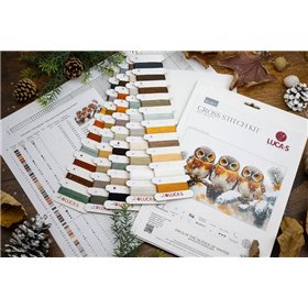 Embroidery kit Owls in The Silence of Winter Embroidery kit Owls in The Silence of Winter