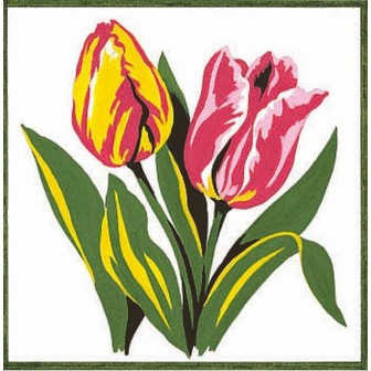 Kit canevas  Tulipes