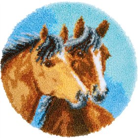 Knooptapijt 2 paarden 183297