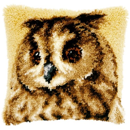 Kit coussin au point noué Hibou brun 21650