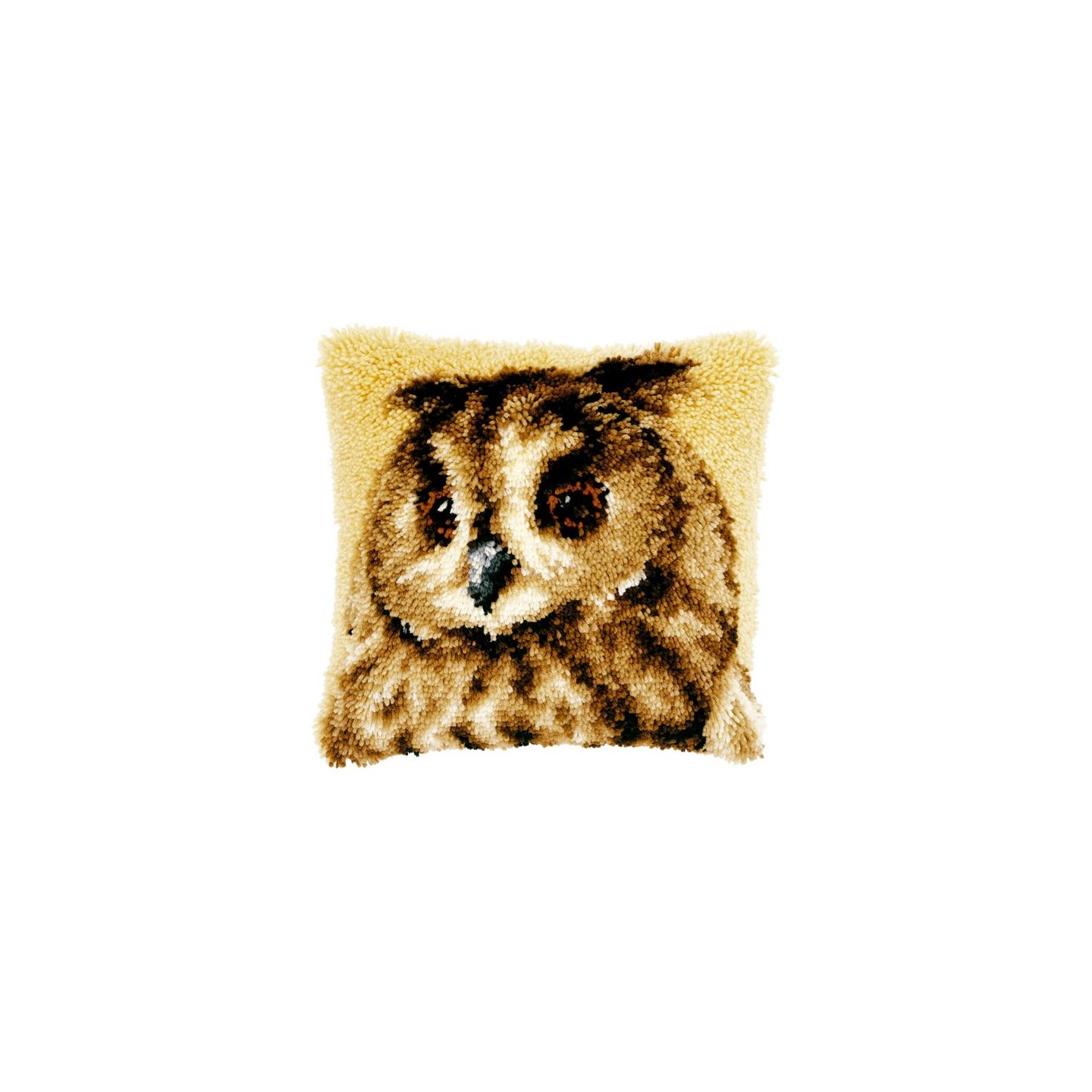 Kit coussin au point noué Hibou brun 21650