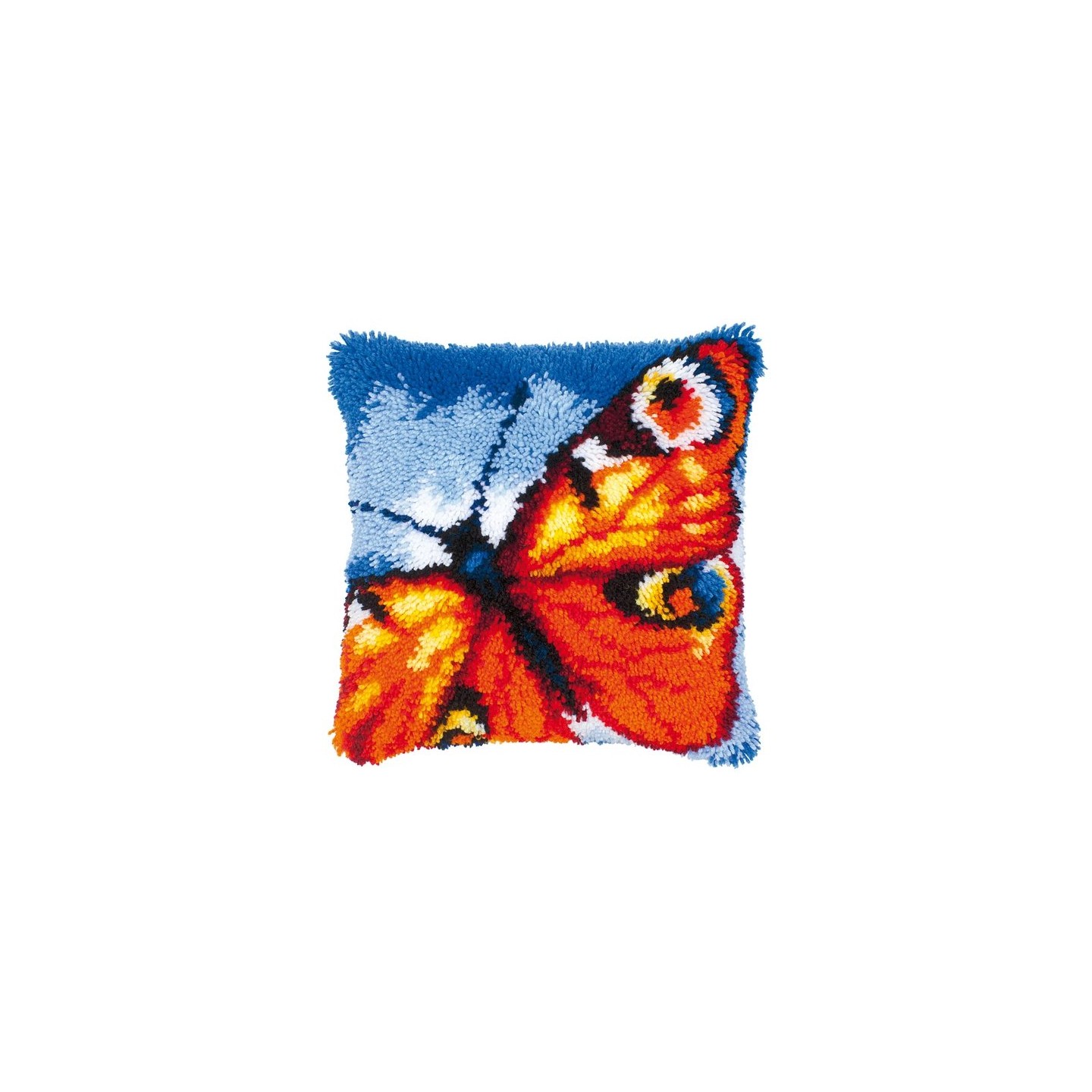 Knüpfkissenpackung Orange Schmetterling 14174
