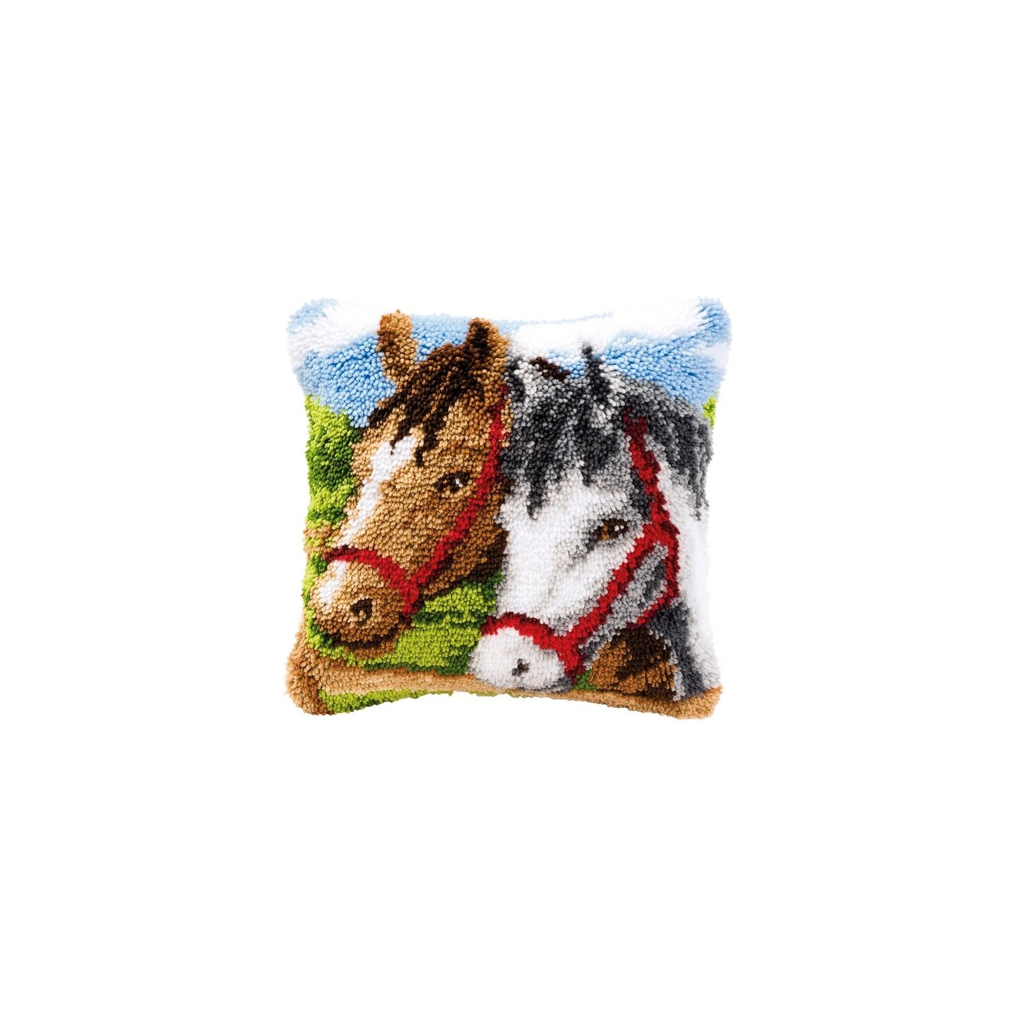 Latch hook cushion kit Horse heads 14157