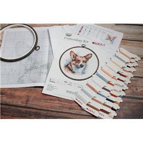 Embroidery kit Welsh Corgi Embroidery kit Welsh Corgi